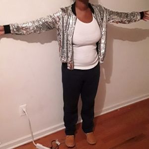 Sequin Zip Jacket